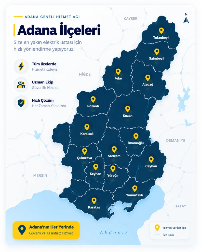 Adana hizmet bölgeleri